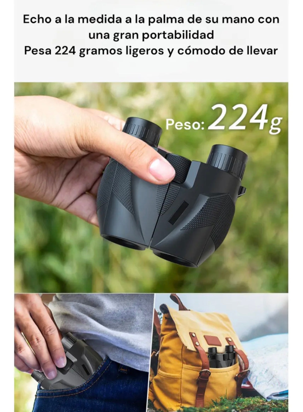 Binoculares Profesionales 10x25 De Largo Alcance 112m/
1000m