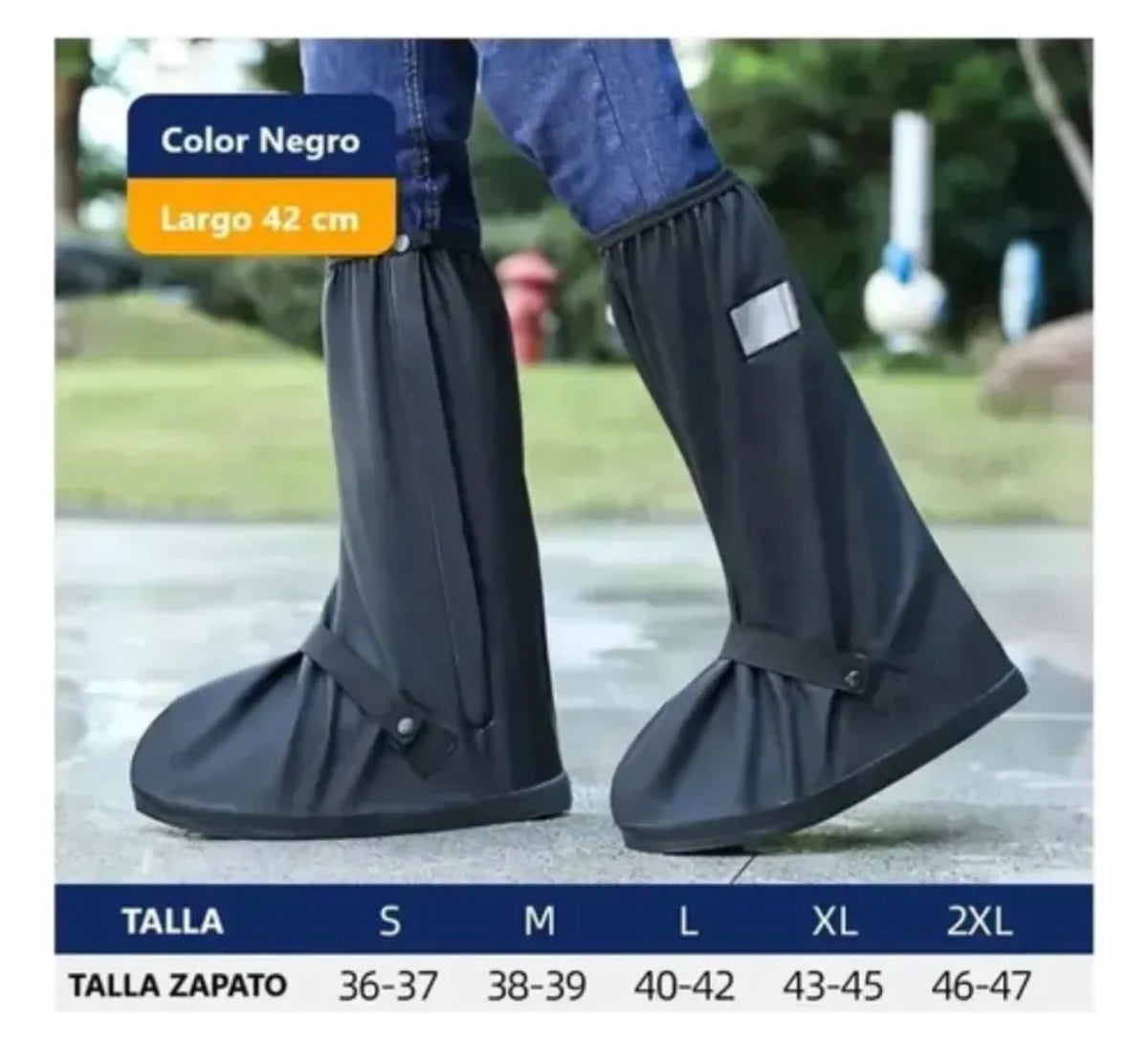 Cubre botas impermeables para la lluvia