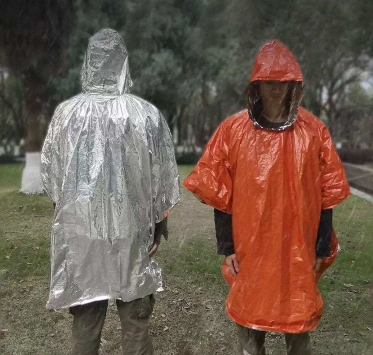 Capa térmica para la lluvia poncho reversible