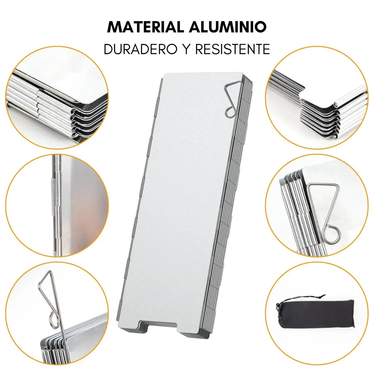 Protector de Viento Plegable para Cocinilla de camping