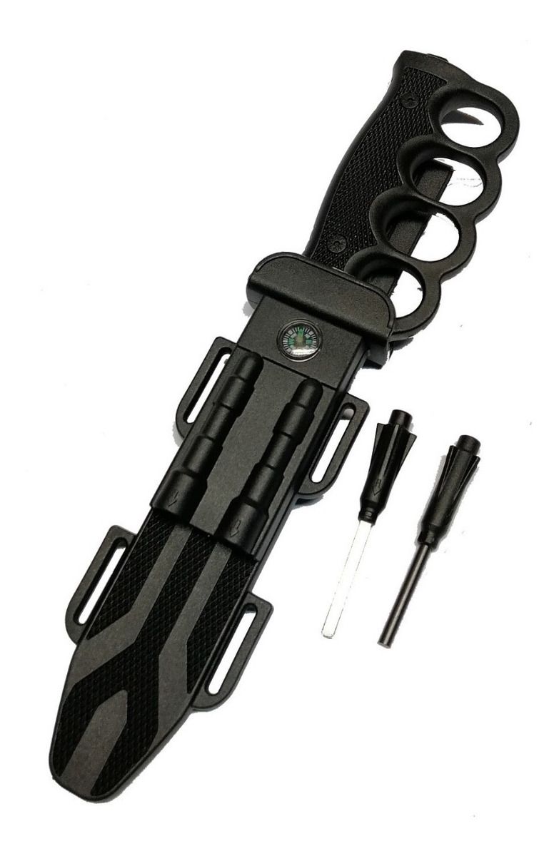 Cuchillo manopla + pedernal y funda abs