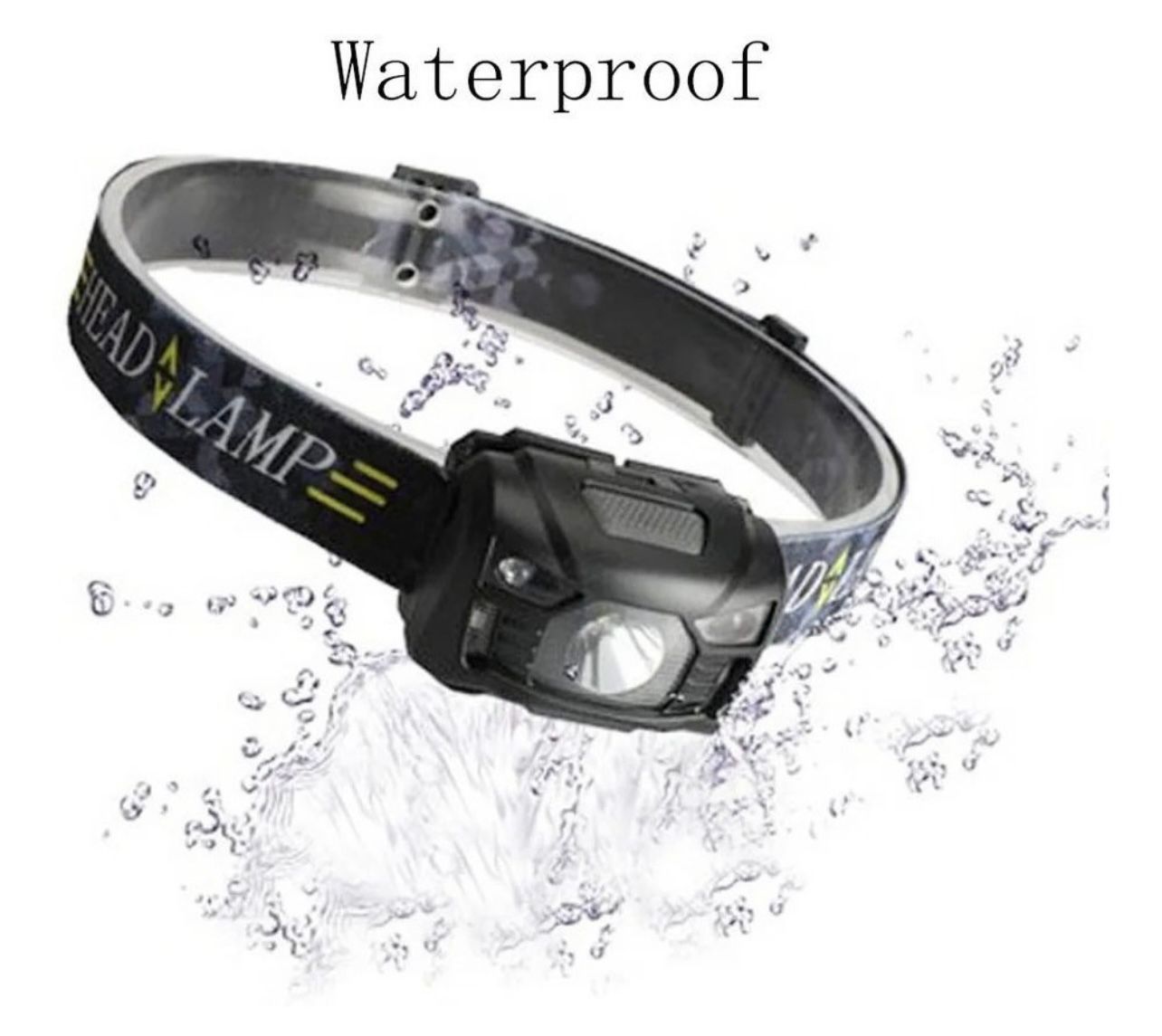Linterna frontal led con sensor recargable