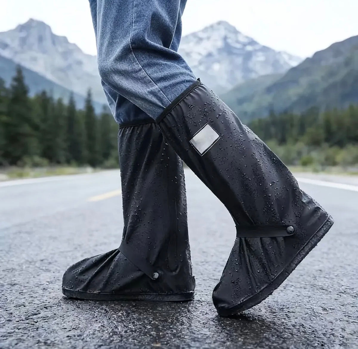 Cubre botas impermeables para la lluvia