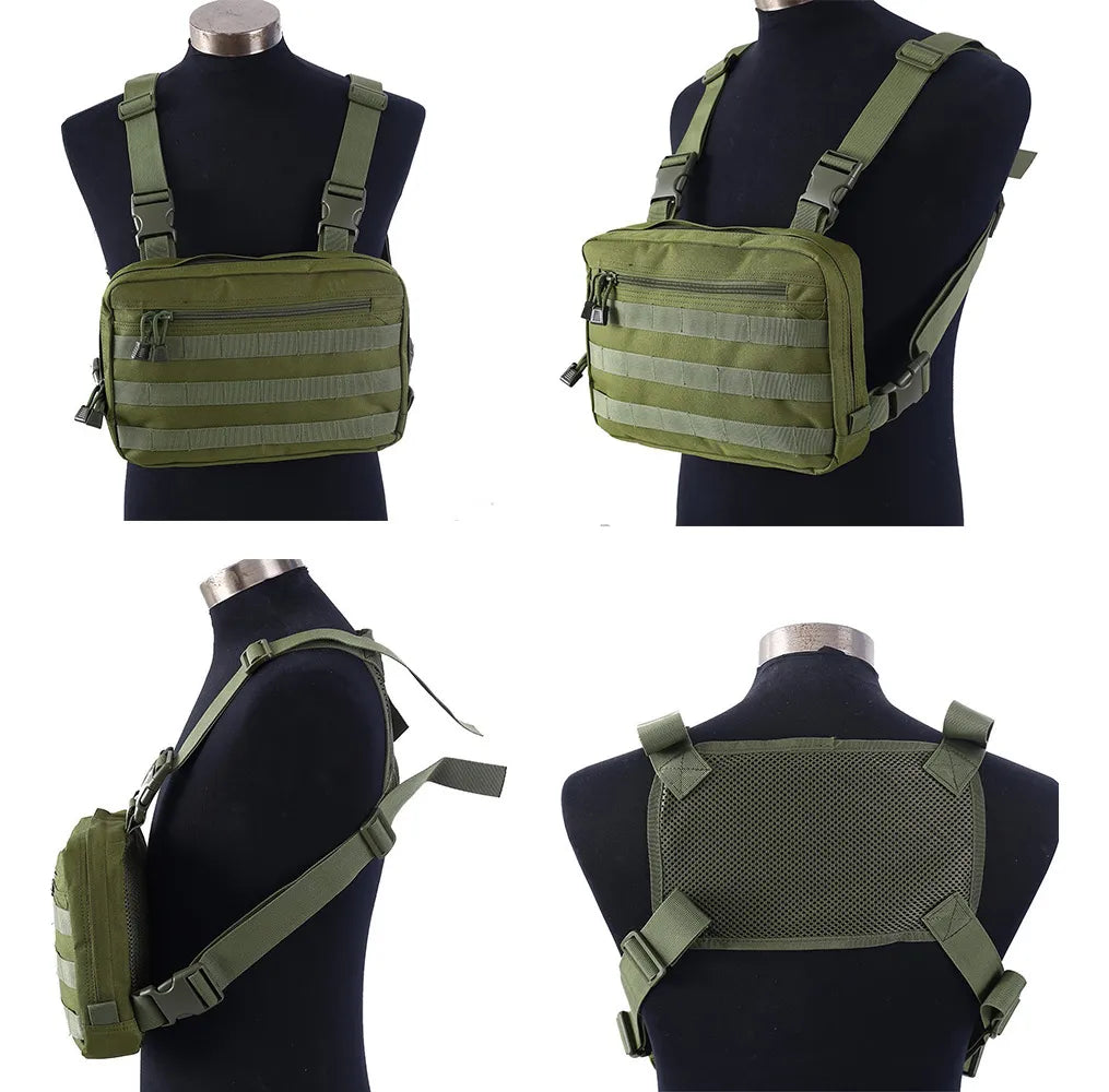 Bolso pechera tactica molle impermeable