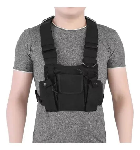 Chaleco Bolso Pecho Porta Radio Tactico