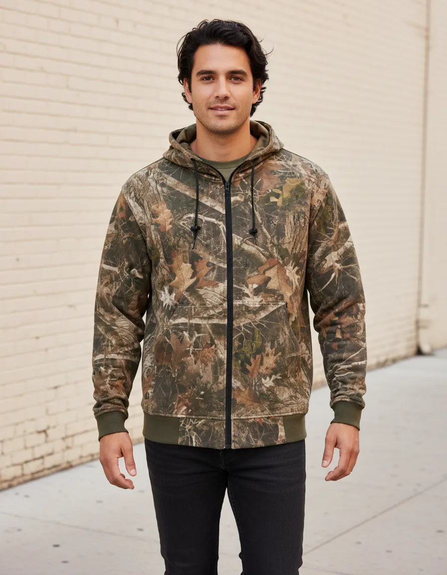 Poleron Con Cierre Polar Camuflaje Tactico
