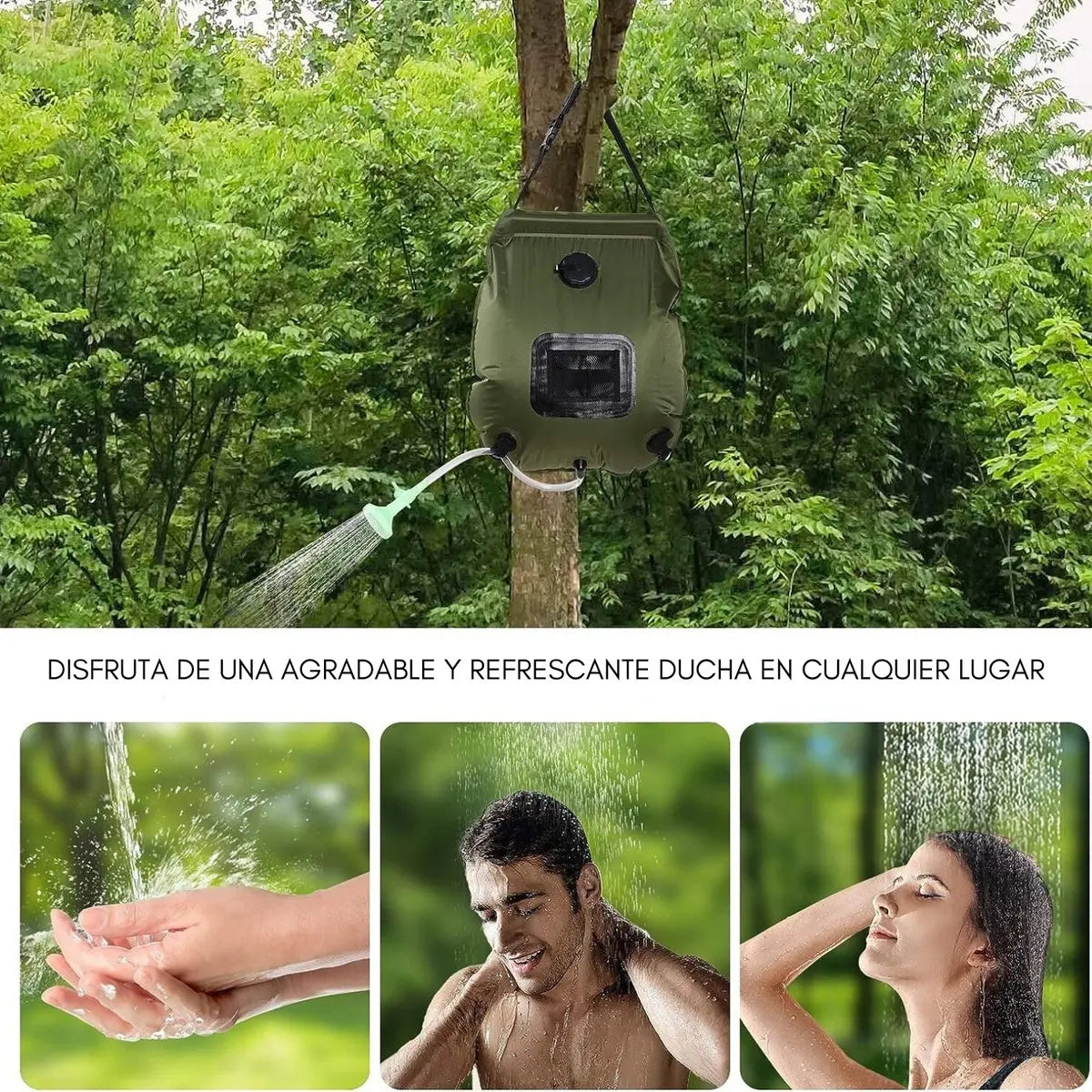 Ducha Camping Solar Bolsa De Baño Portátil Exteriores 20l