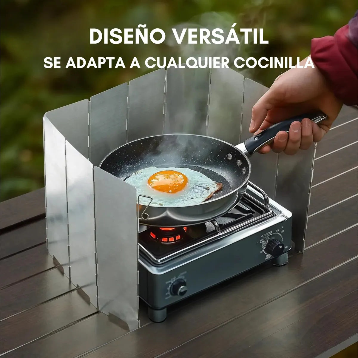 Protector de Viento  Plegable para Cocinilla de camping