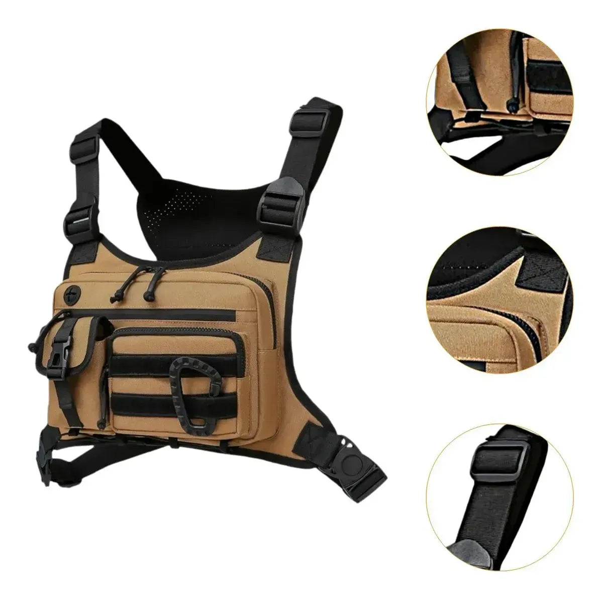 Bolso de pecho tactico impermeable + mosqueton