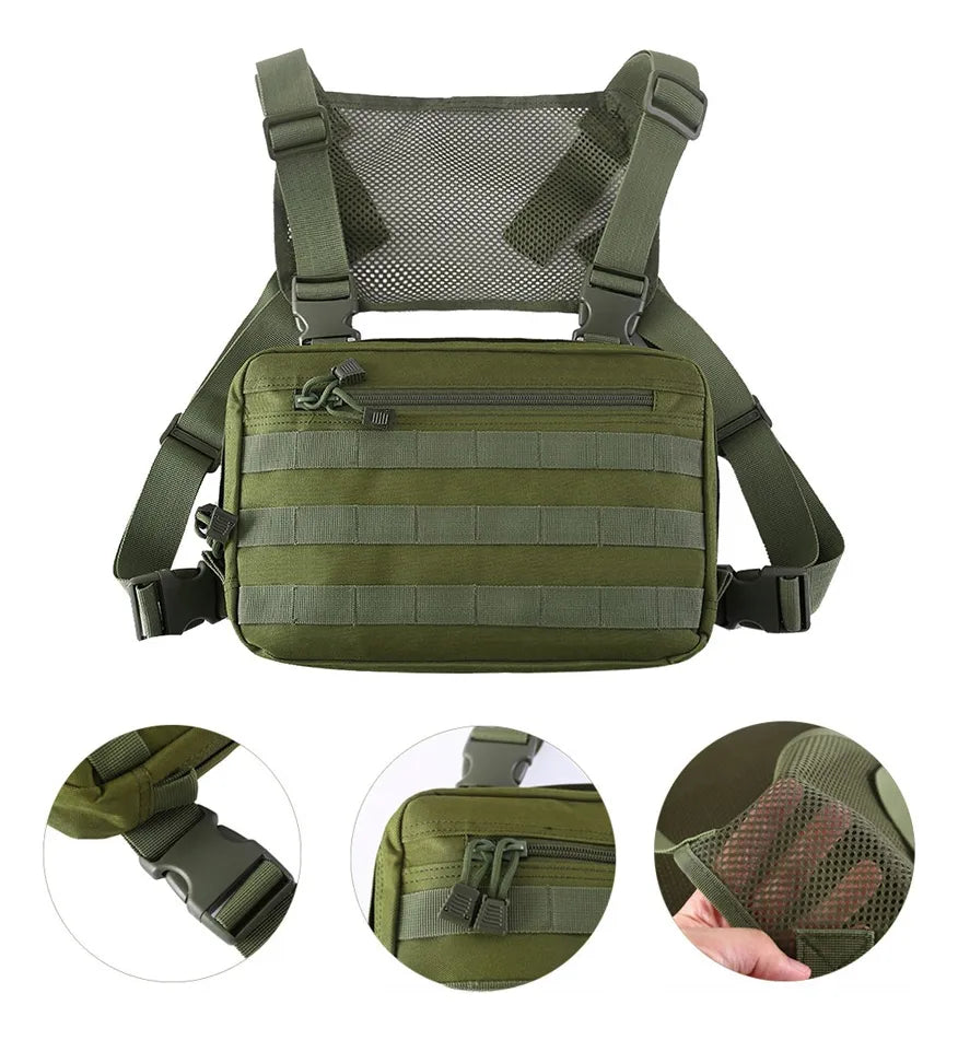 Bolso pechera tactica molle impermeable