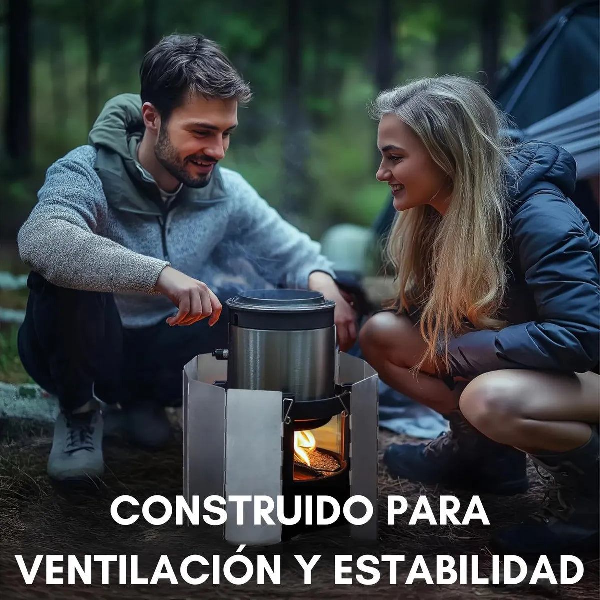 Protector de Viento  Plegable para Cocinilla de camping