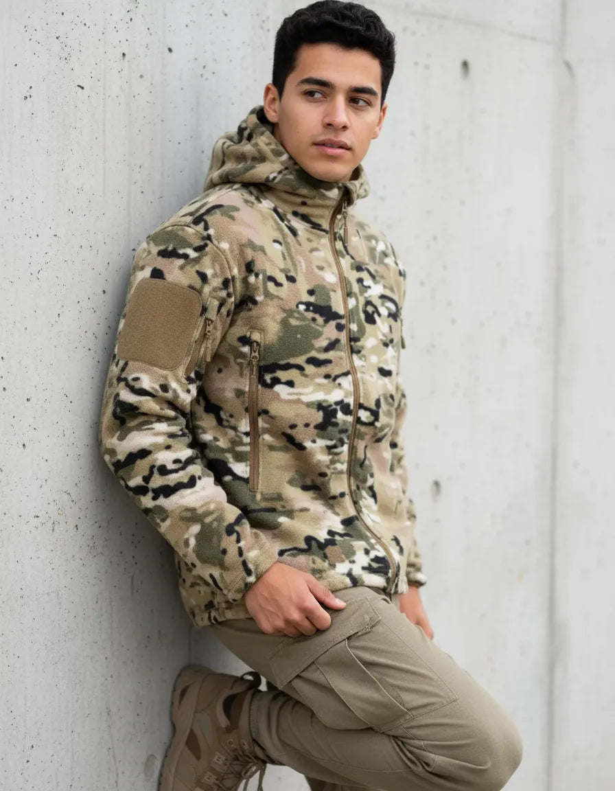 Poleron tactico multicam polar termico
