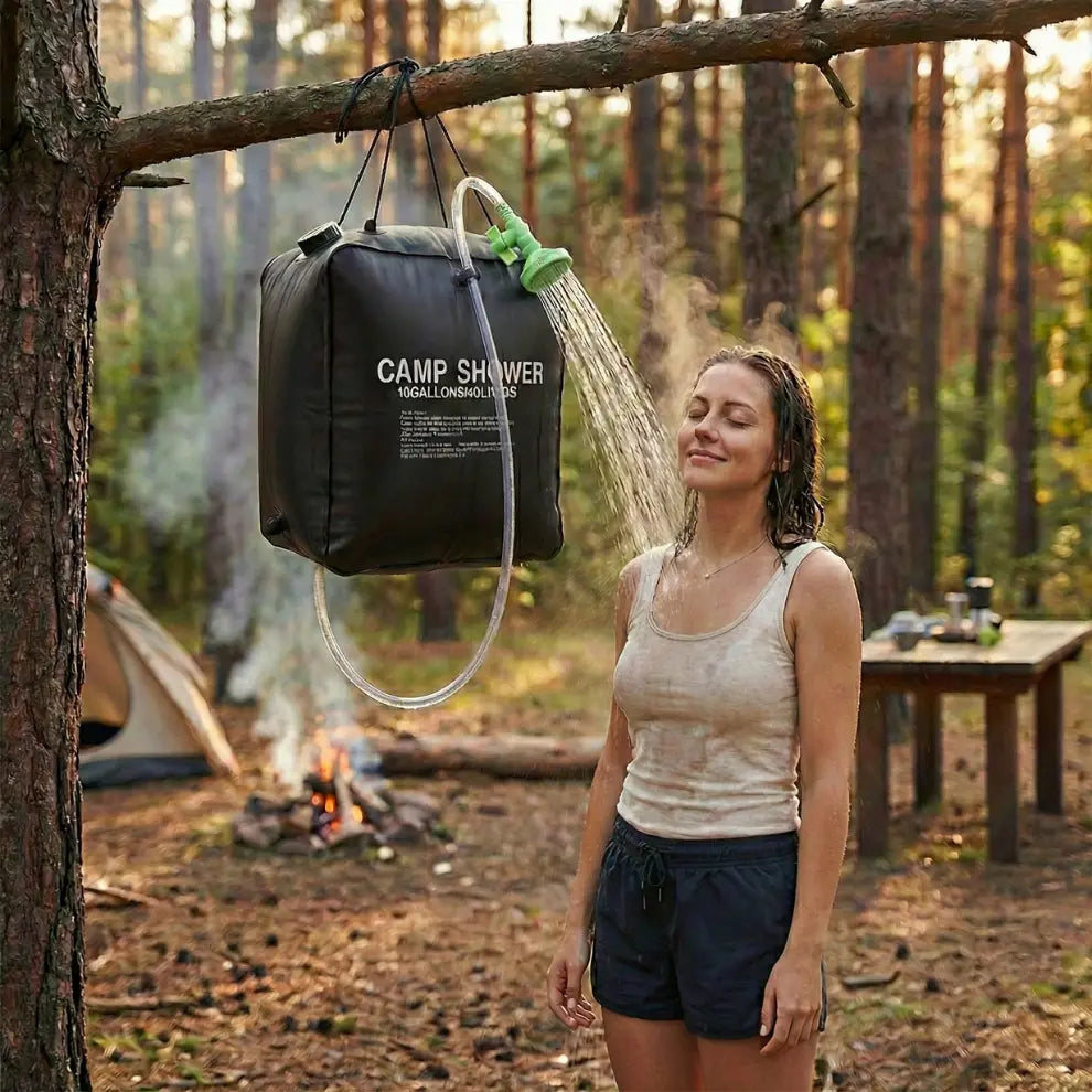 Ducha Portátil de 40 Litros para Camping y Viajes