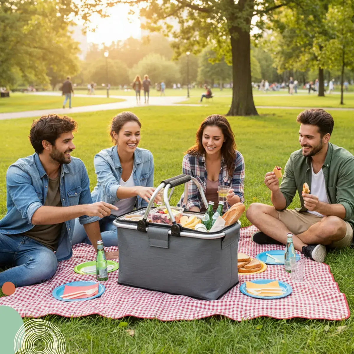 Canasta termica plegable para picnic camping