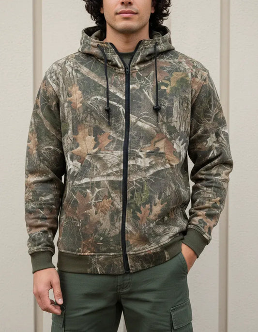 Poleron Con Cierre Polar Camuflaje Tactico