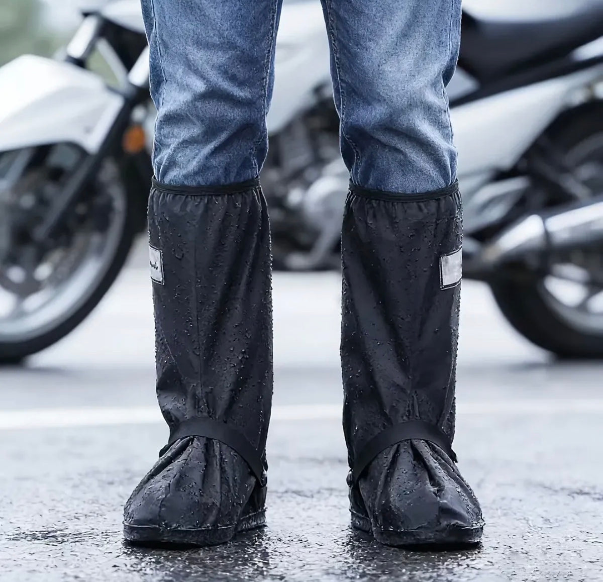 Cubre botas impermeables para la lluvia