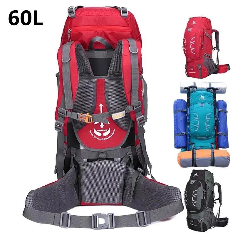 Mochila de camping impermeable 60Litros con soporte outdoor