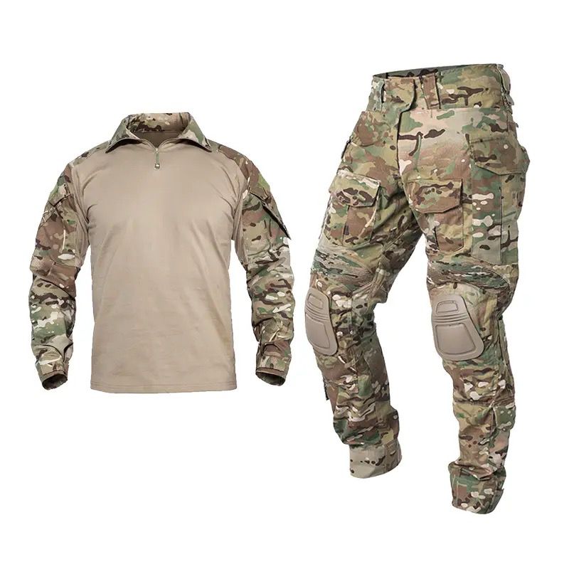 Tenida Combat Shirt Tactica Militar Airsoft Con Protecciónes Multicam