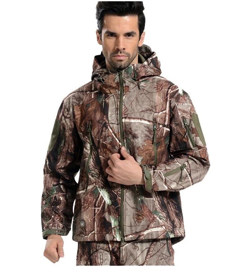 Chaqueta táctica camuflage softshell impermeable