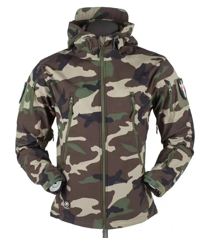 Chaqueta táctica camuflage softshell impermeable