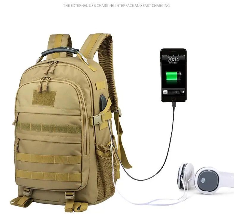 Mochila tactica militar molle conexion usb 40L