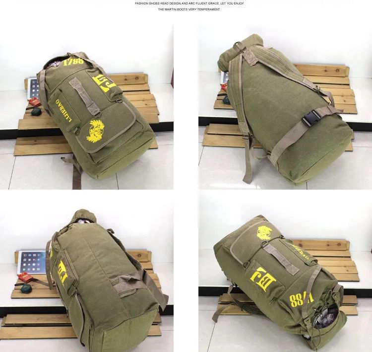 Mochila táctica de lona capacidad 100L