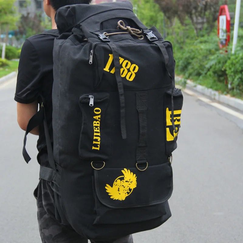 Mochila táctica de lona capacidad 100L