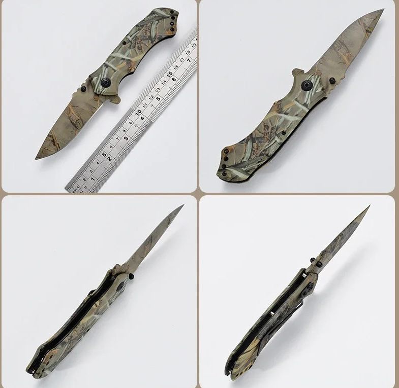 Cuchillo táctico plegable camuflado cortaplumas