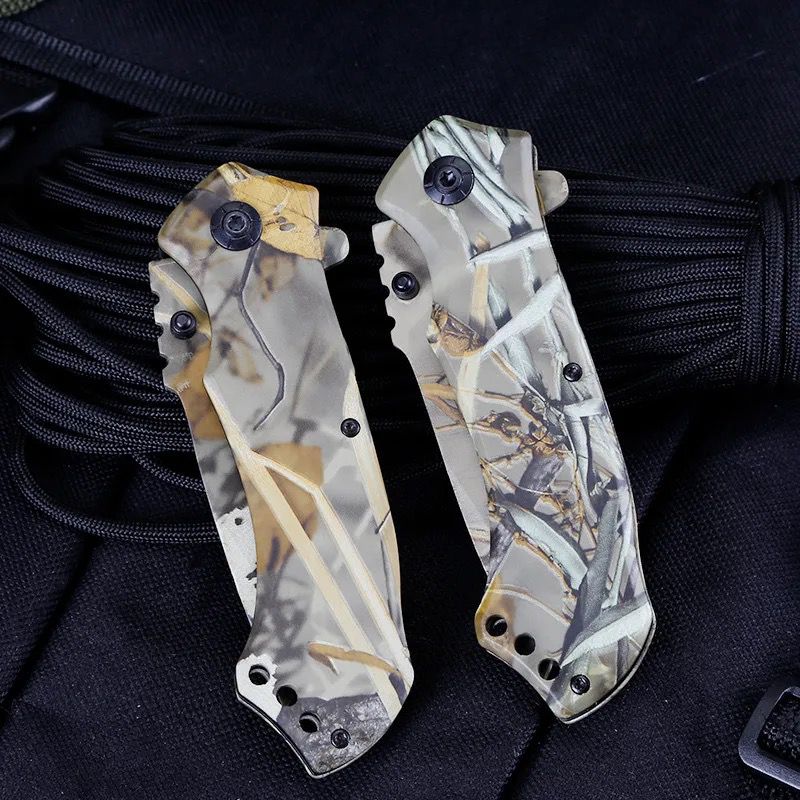 Cuchillo táctico plegable camuflado cortaplumas