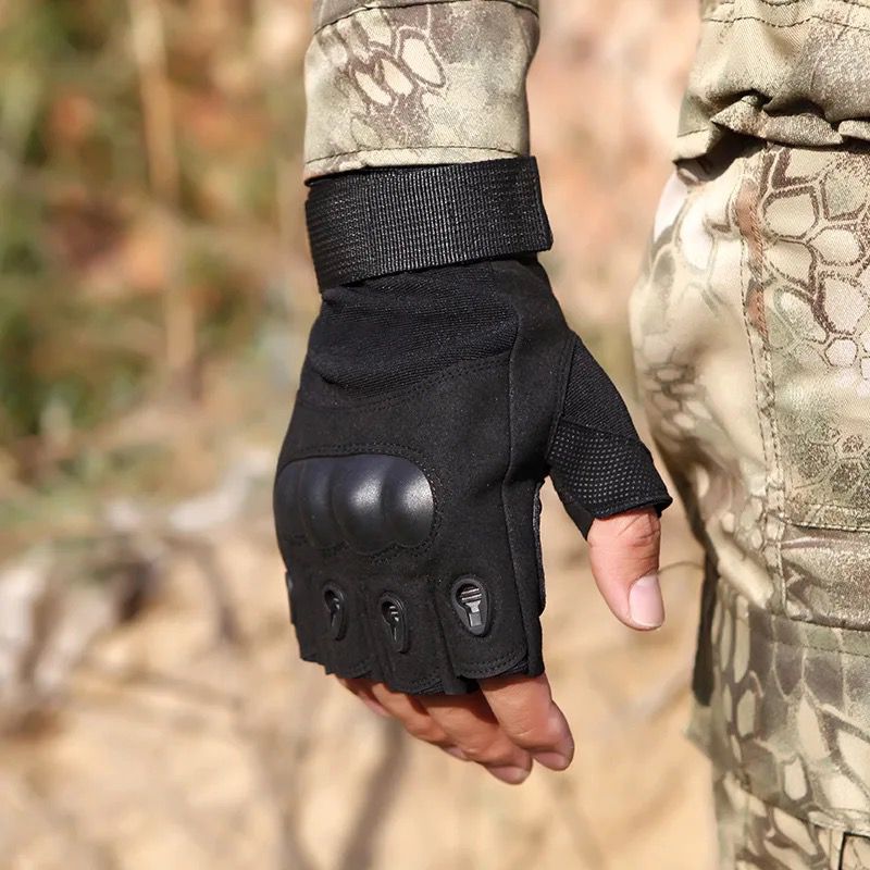 Guantes tacticos diseño militar antideslizantes cortos