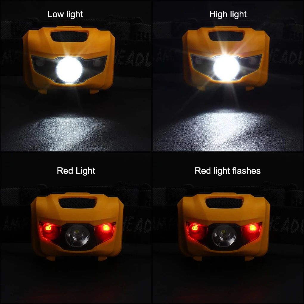 Linterna frontal led con sensor recargable