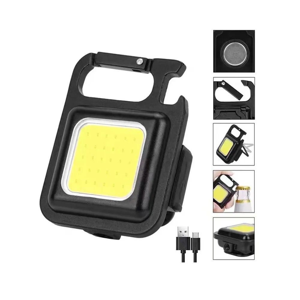 Linterna led recargable portátil llavero abridor