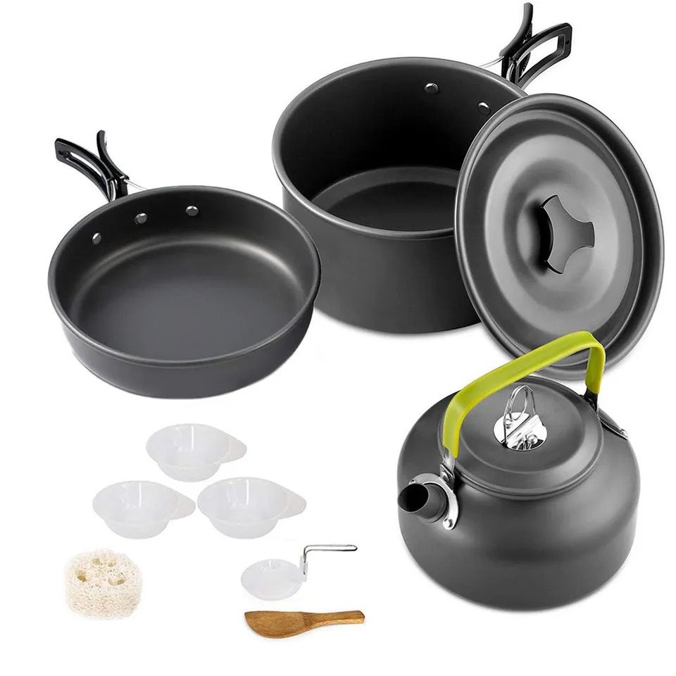 Set de ollas kit cocina camping 2-3 personas