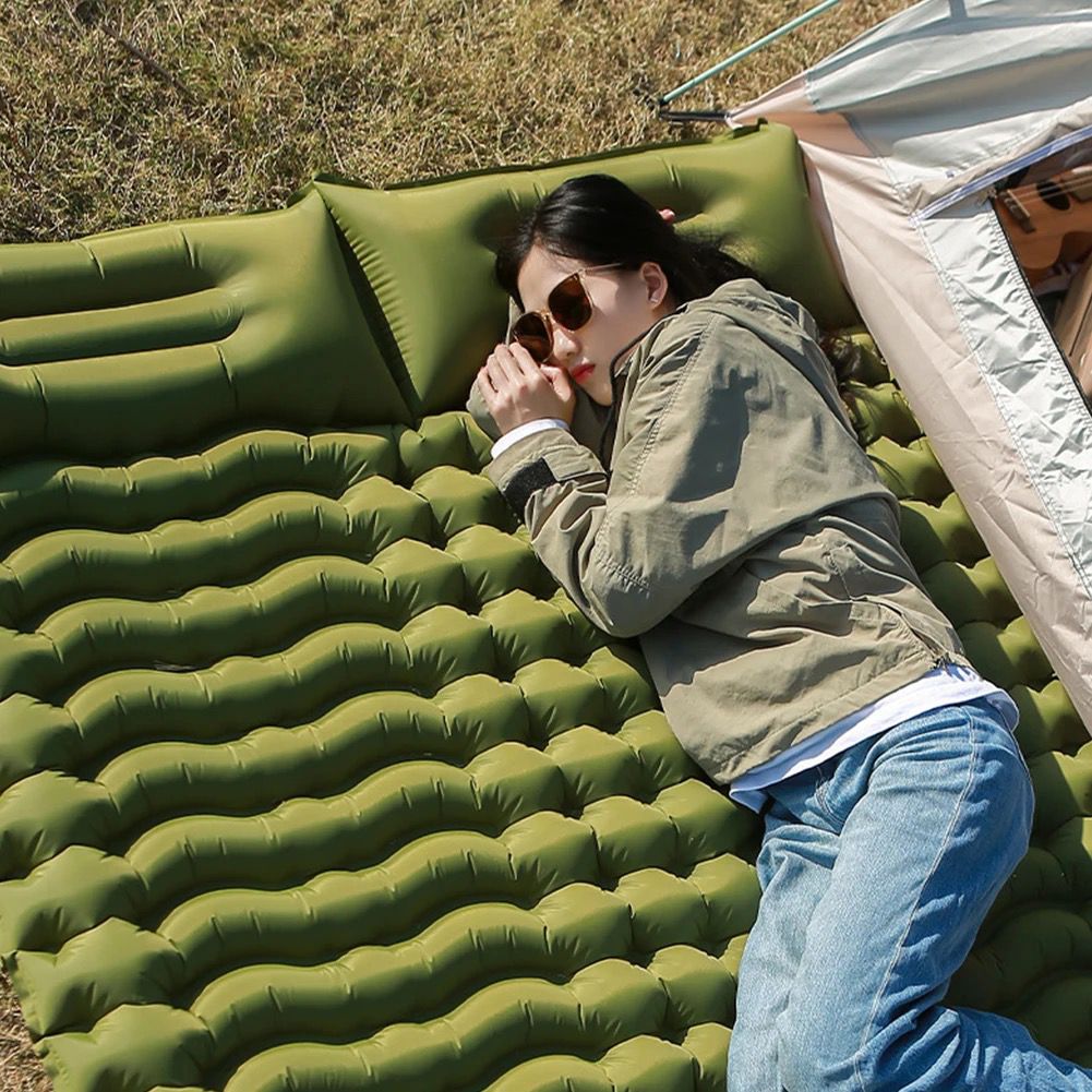 Colchoneta de camping portátil Inflable para 2 Personas