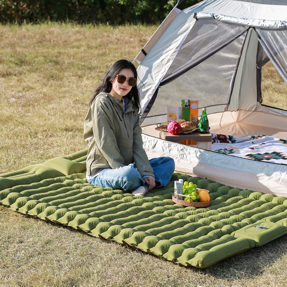 Colchoneta de camping portátil Inflable para 2 Personas