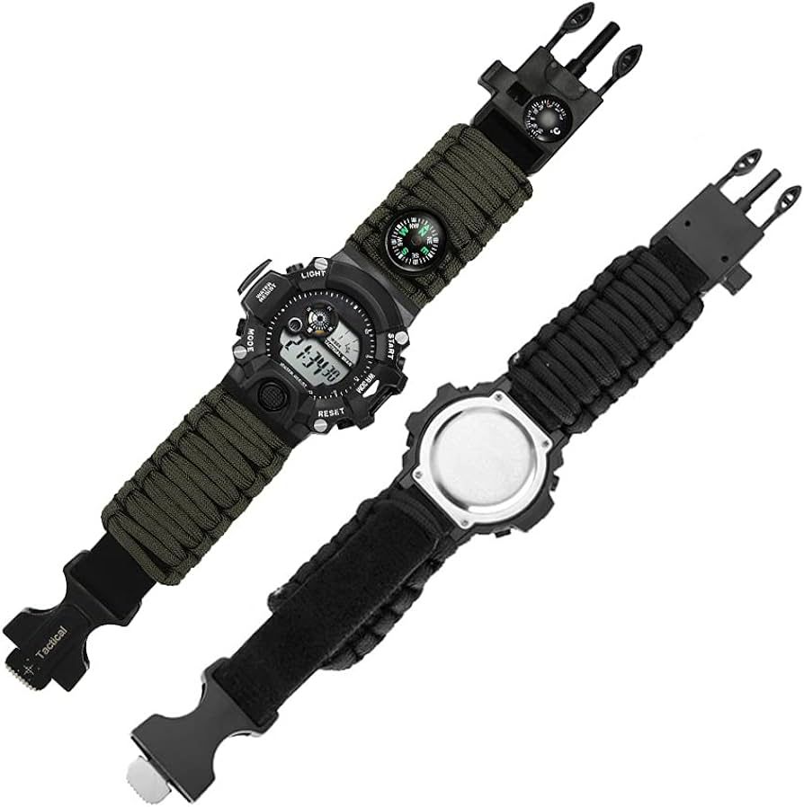 Reloj tactico de supervivencia 5 en 1 multifuncional