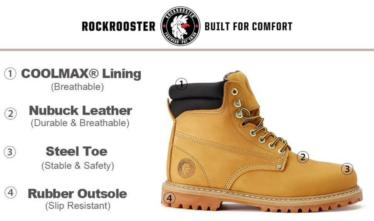 Botas rockrooster de cuero impermeables botin